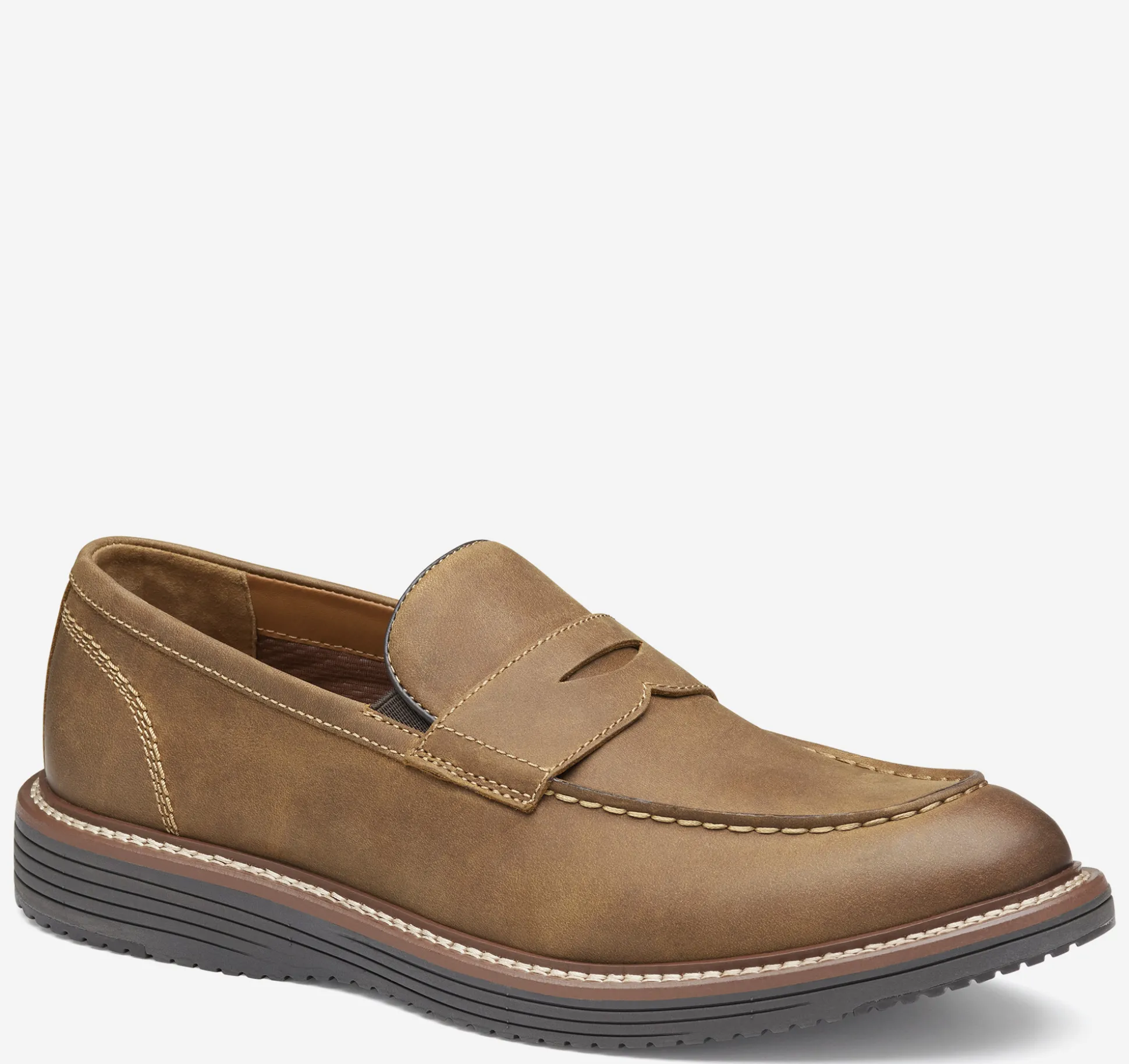 Slip-ons & Loafers^Johnston & Murphy Upton Penny Loafer BrownOiledFullGrain