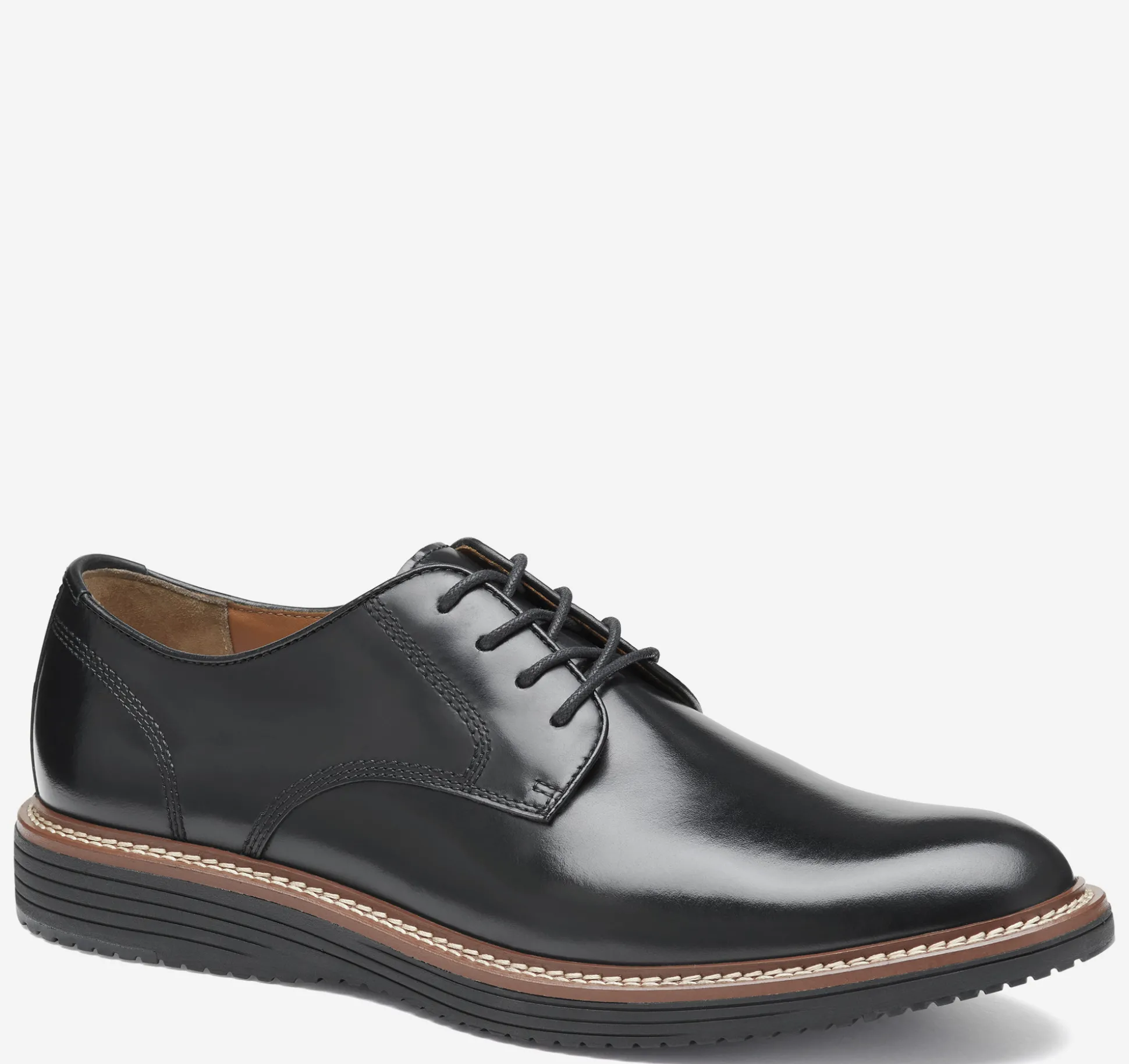 Dress Shoes | Lace-ups^Johnston & Murphy Upton Plain Toe BlackFullGrain
