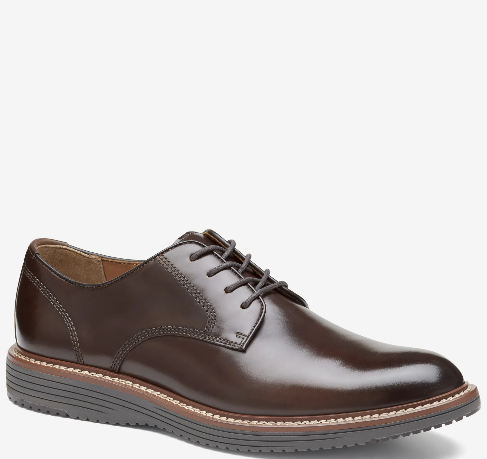 New Arrivals | Dress Shoes^Johnston & Murphy Upton Plain Toe MahoganyFullGrain