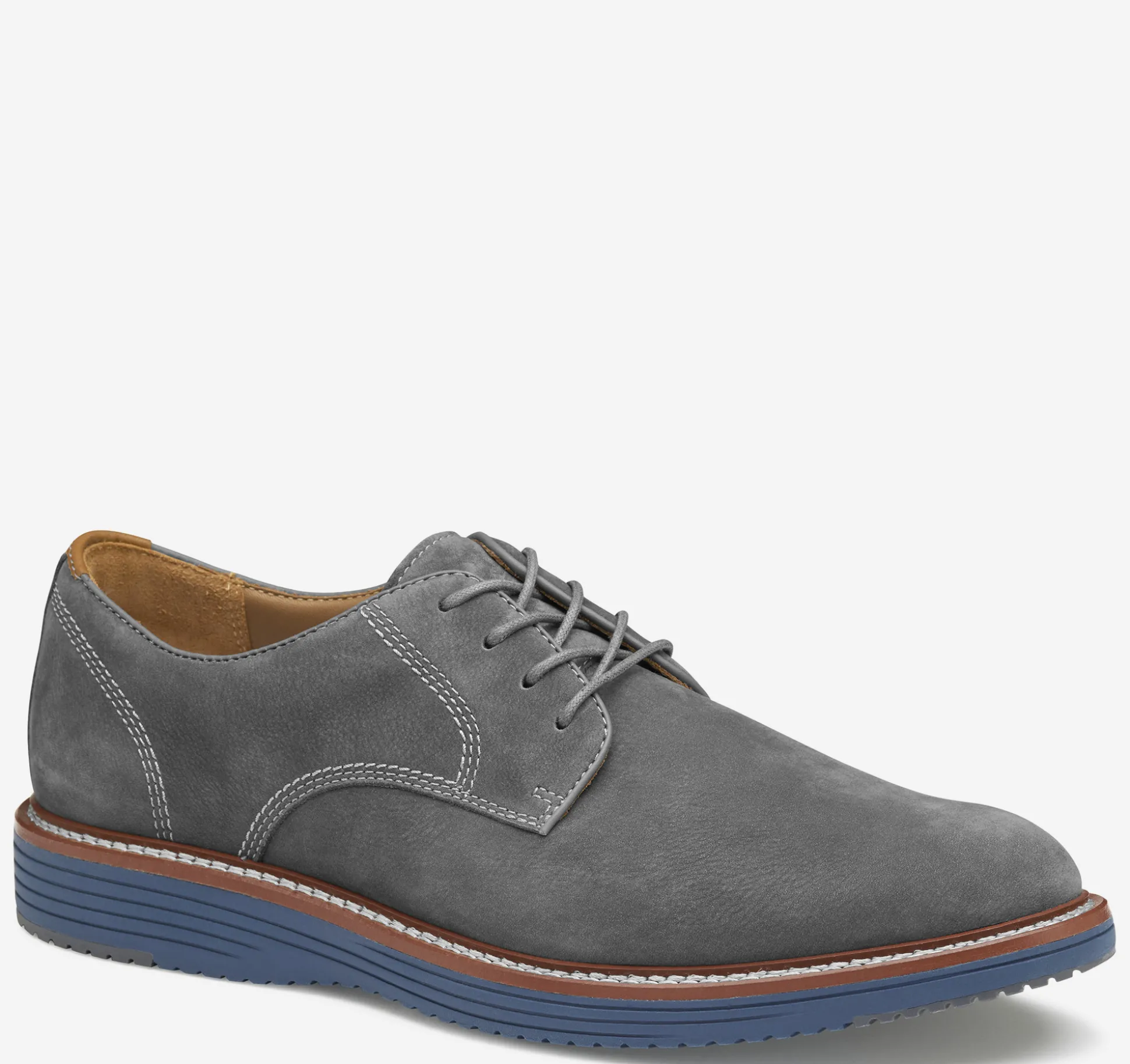 New Arrivals | Lace-ups^Johnston & Murphy Upton Plain Toe GrayNubuck
