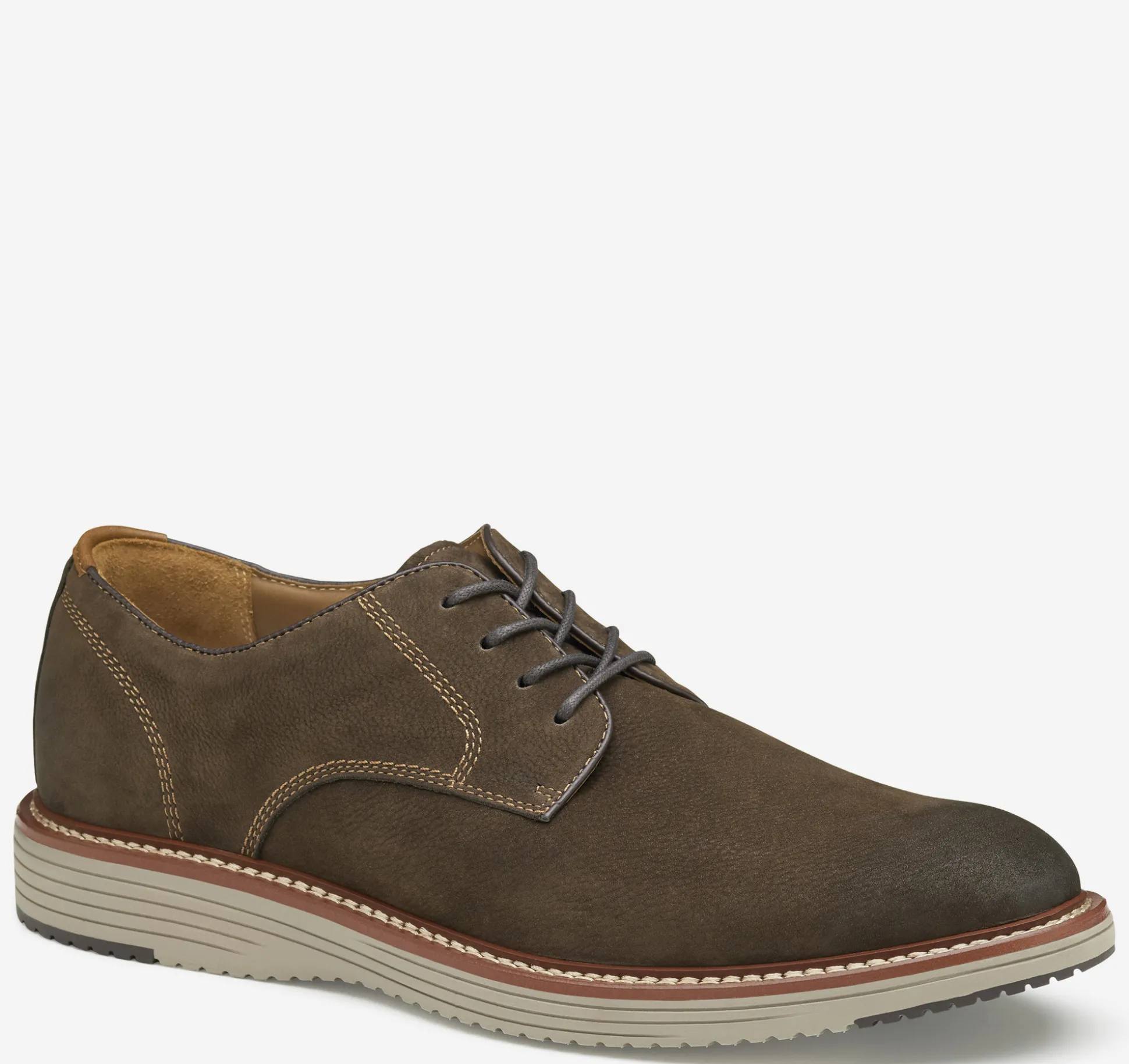 New Arrivals | Lace-ups^Johnston & Murphy Upton Plain Toe DarkBrownNubuck