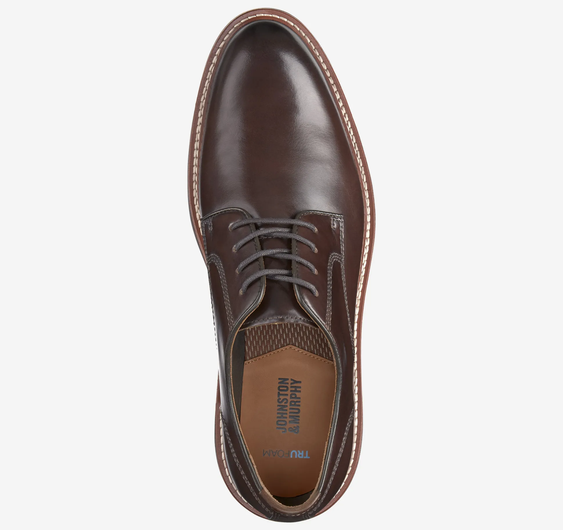 New Arrivals | Dress Shoes^Johnston & Murphy Upton Plain Toe MahoganyFullGrain