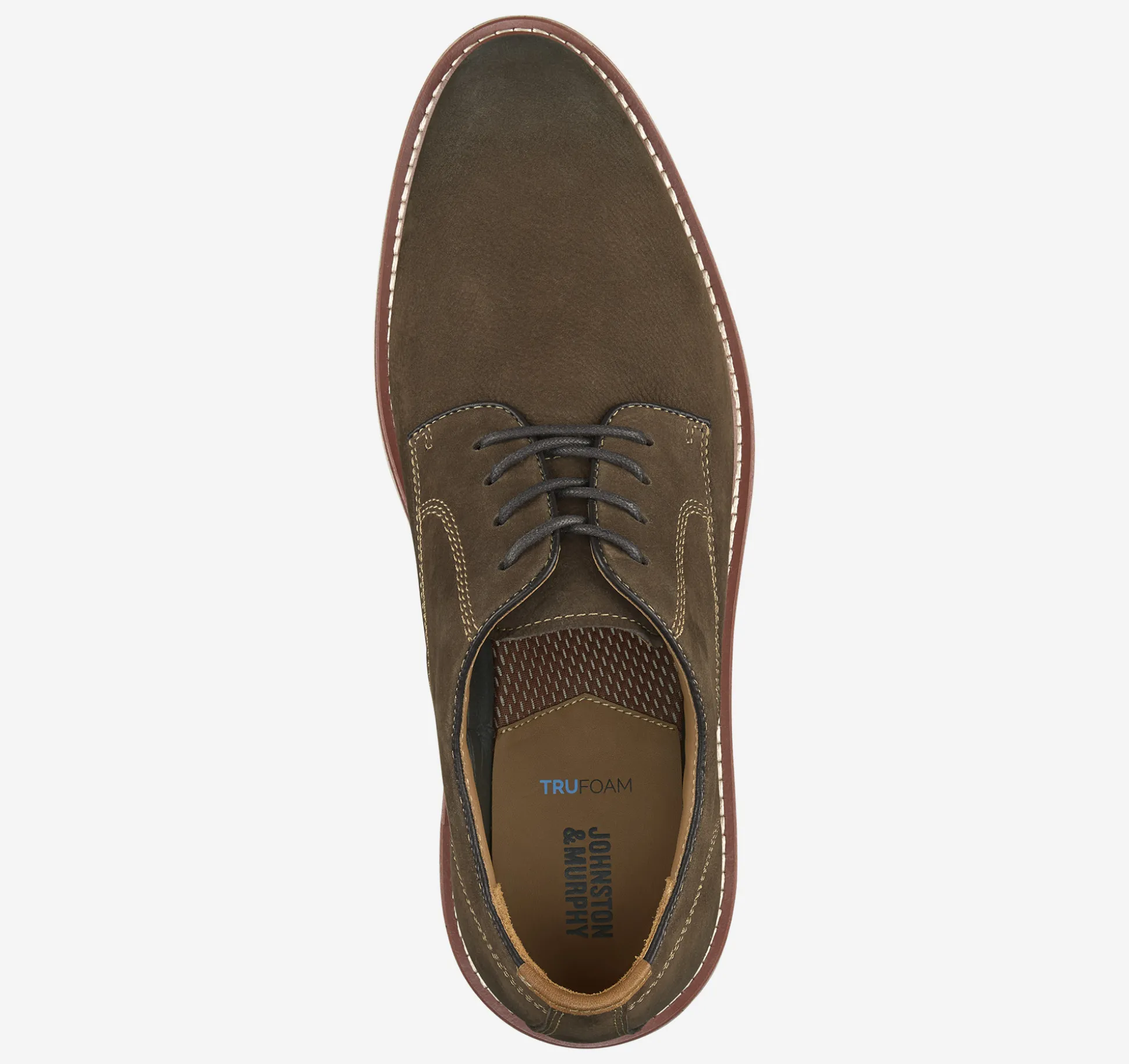New Arrivals | Lace-ups^Johnston & Murphy Upton Plain Toe DarkBrownNubuck