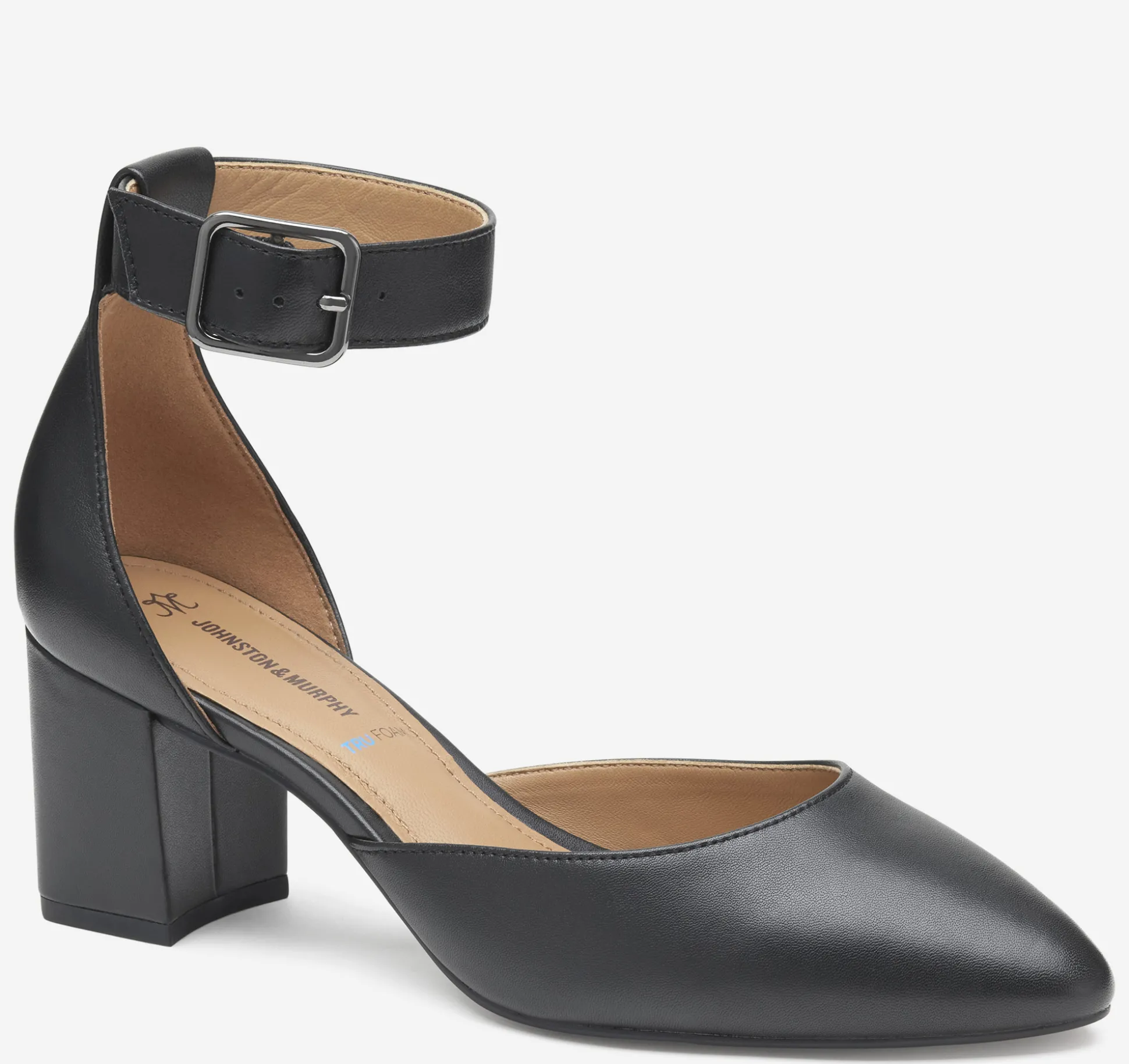 Heels & Platform Wedges^Johnston & Murphy Vicki Ankle Strap BlackGloveLeather
