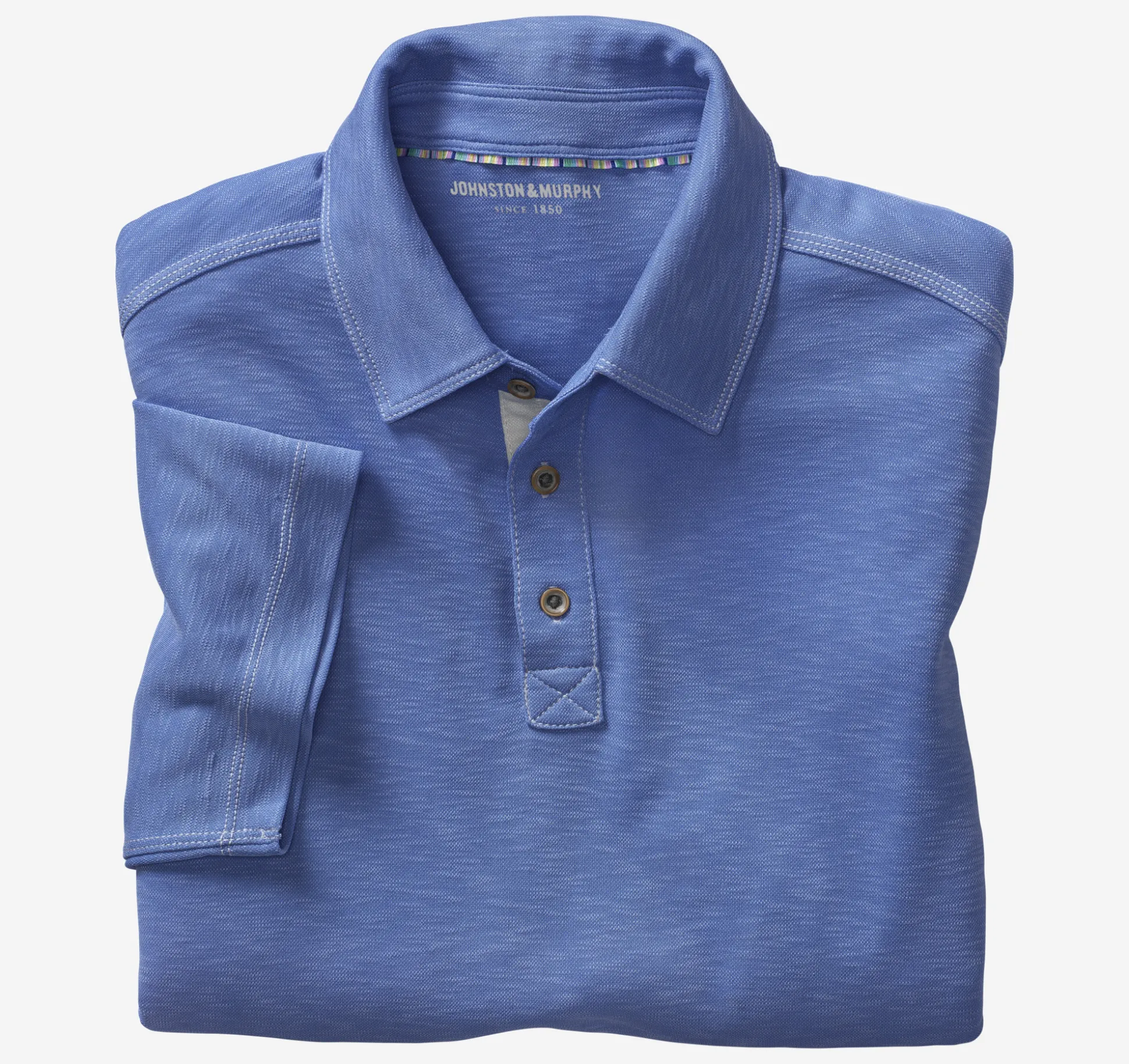 Polos & Tees^Johnston & Murphy Vintage Slub Polo Royal