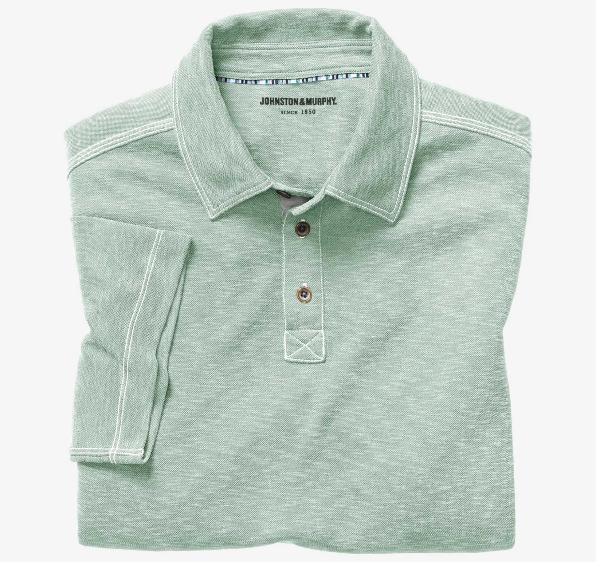 Polos & Tees^Johnston & Murphy Vintage Slub Polo Mint
