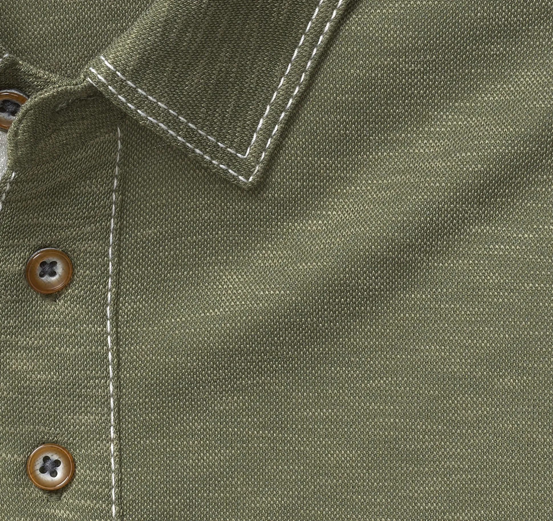 Polos & Tees^Johnston & Murphy Vintage Slub Polo Olive