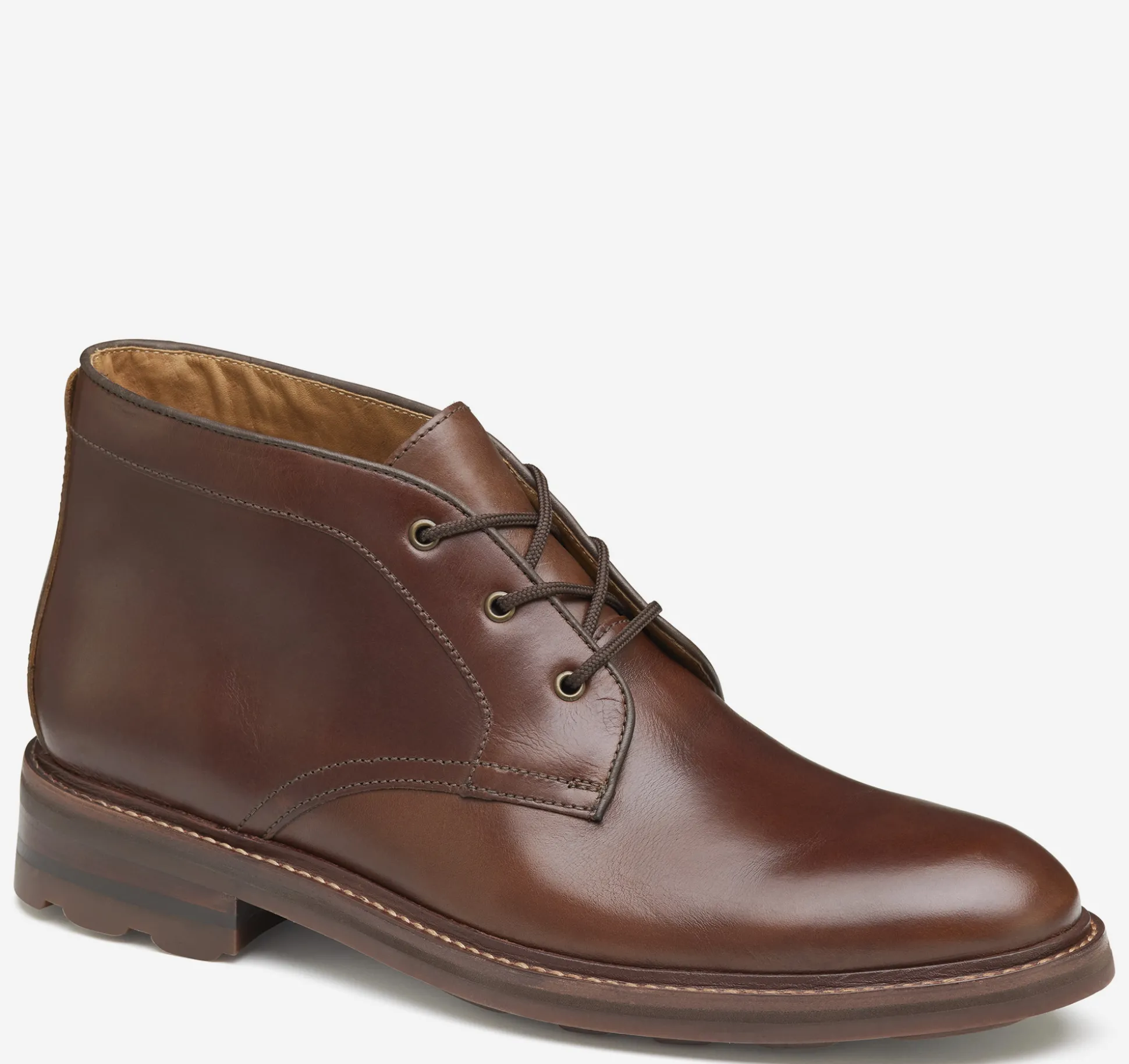 Boots^Johnston & Murphy Welch Chukka Boot BrandyAmericanFullGrain