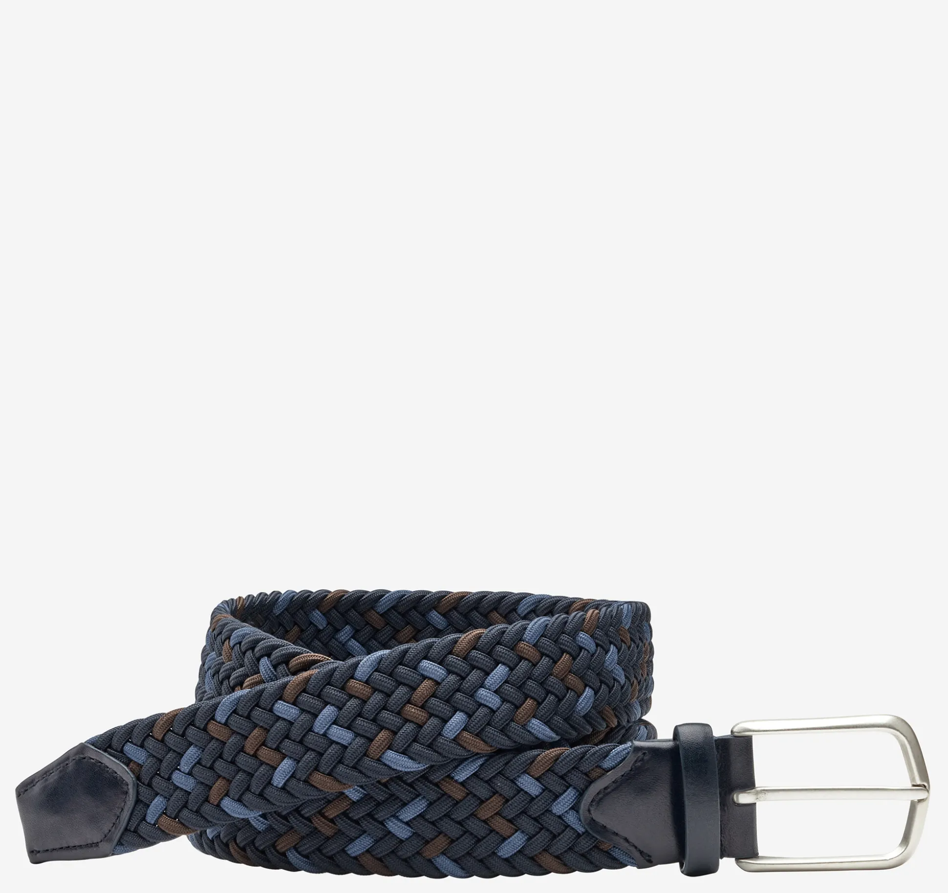 Belts^Johnston & Murphy Woven Stretch-Knit Belt BlueMulti