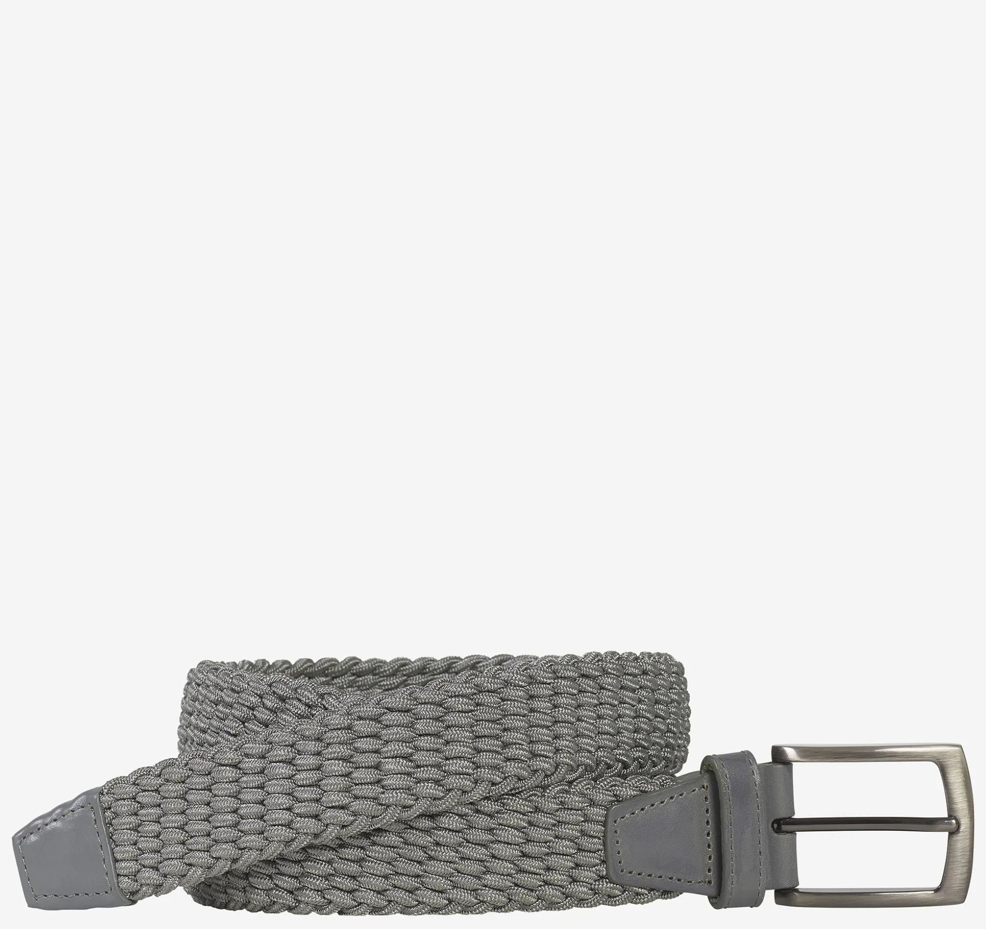 Belts^Johnston & Murphy Woven Stretch-Knit Belt Gray