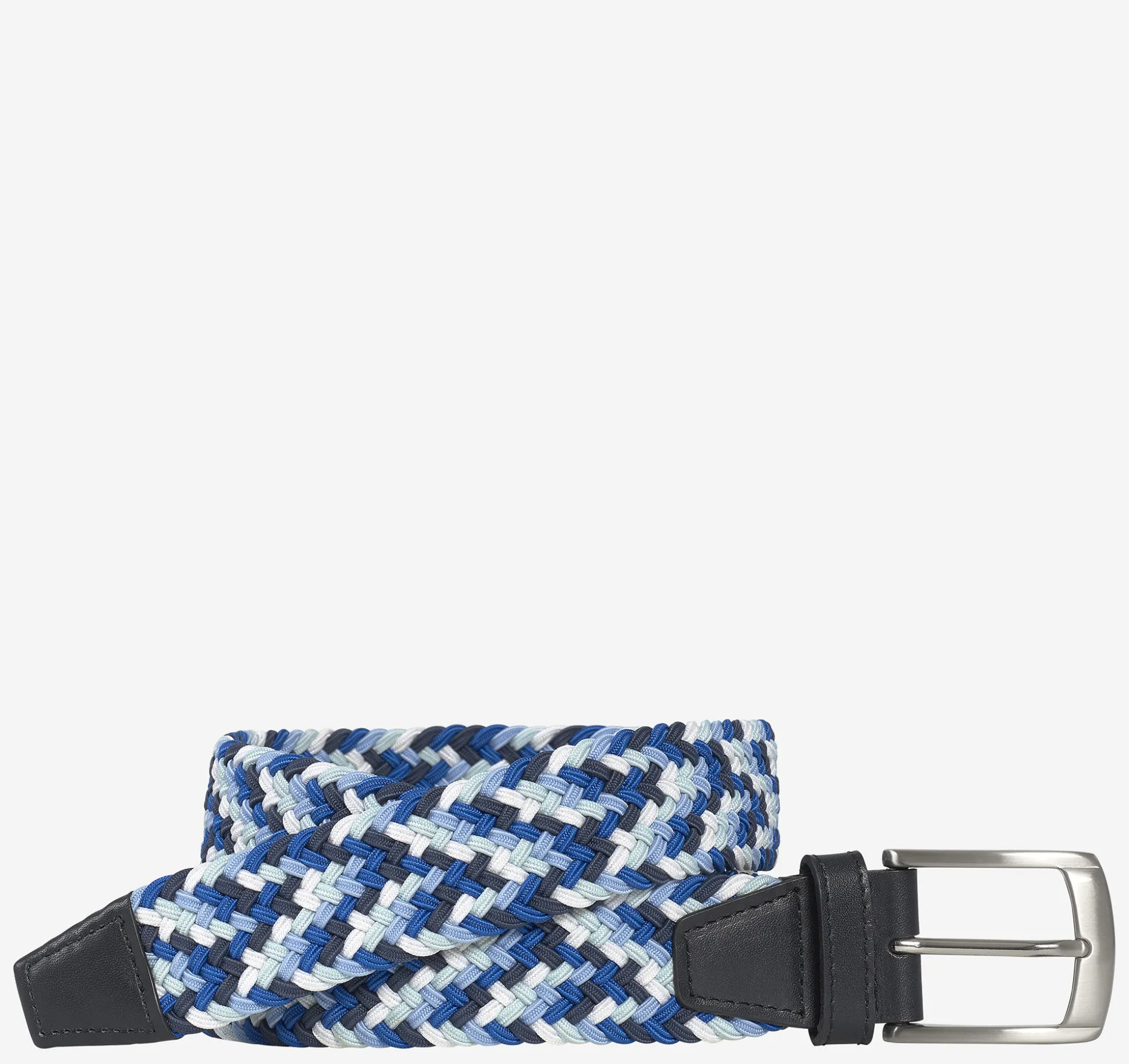 Belts^Johnston & Murphy Woven Stretch-Knit Belt BlueMulti