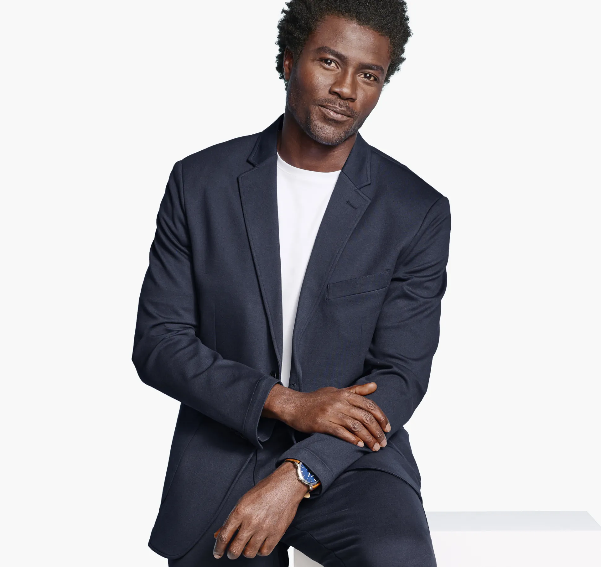 Blazers^Johnston & Murphy XC Flex® Knit Blazer NavySolid