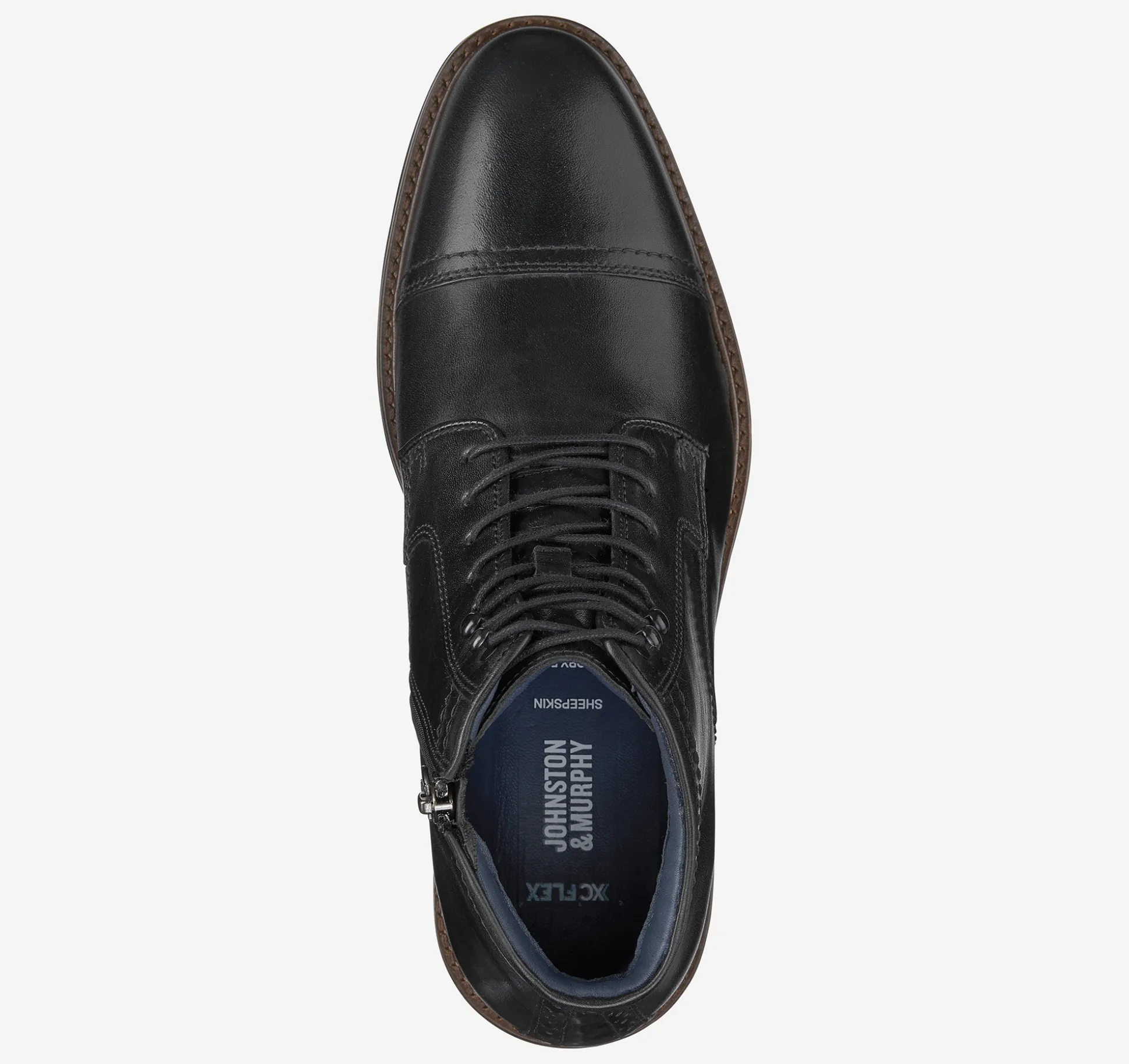 Dress Shoes | Boots^Johnston & Murphy XC Flex® Raleigh Cap Toe Zip Boot BlackFullGrain