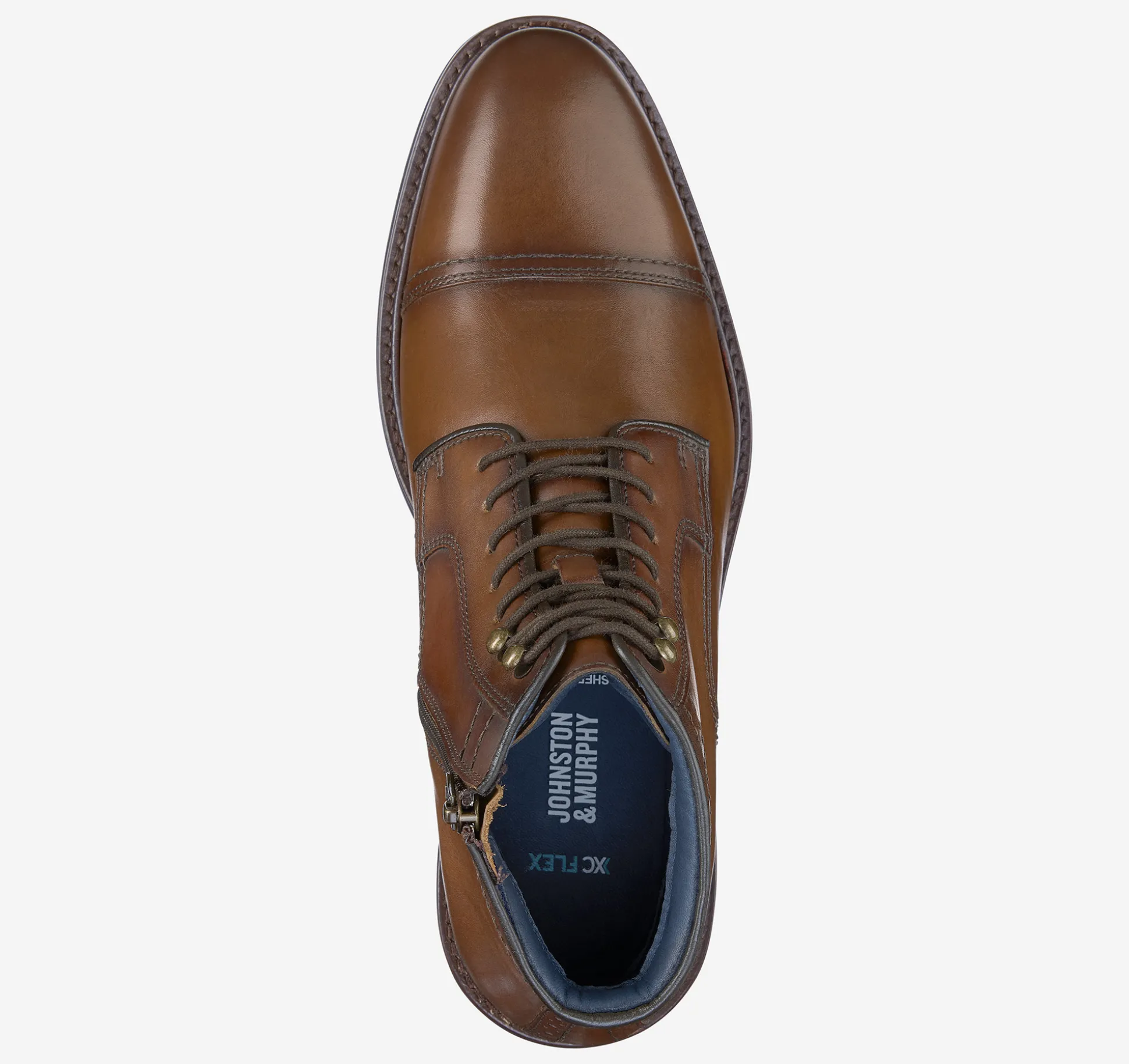 Dress Shoes | Boots^Johnston & Murphy XC Flex® Raleigh Cap Toe Zip Boot TanFullGrain