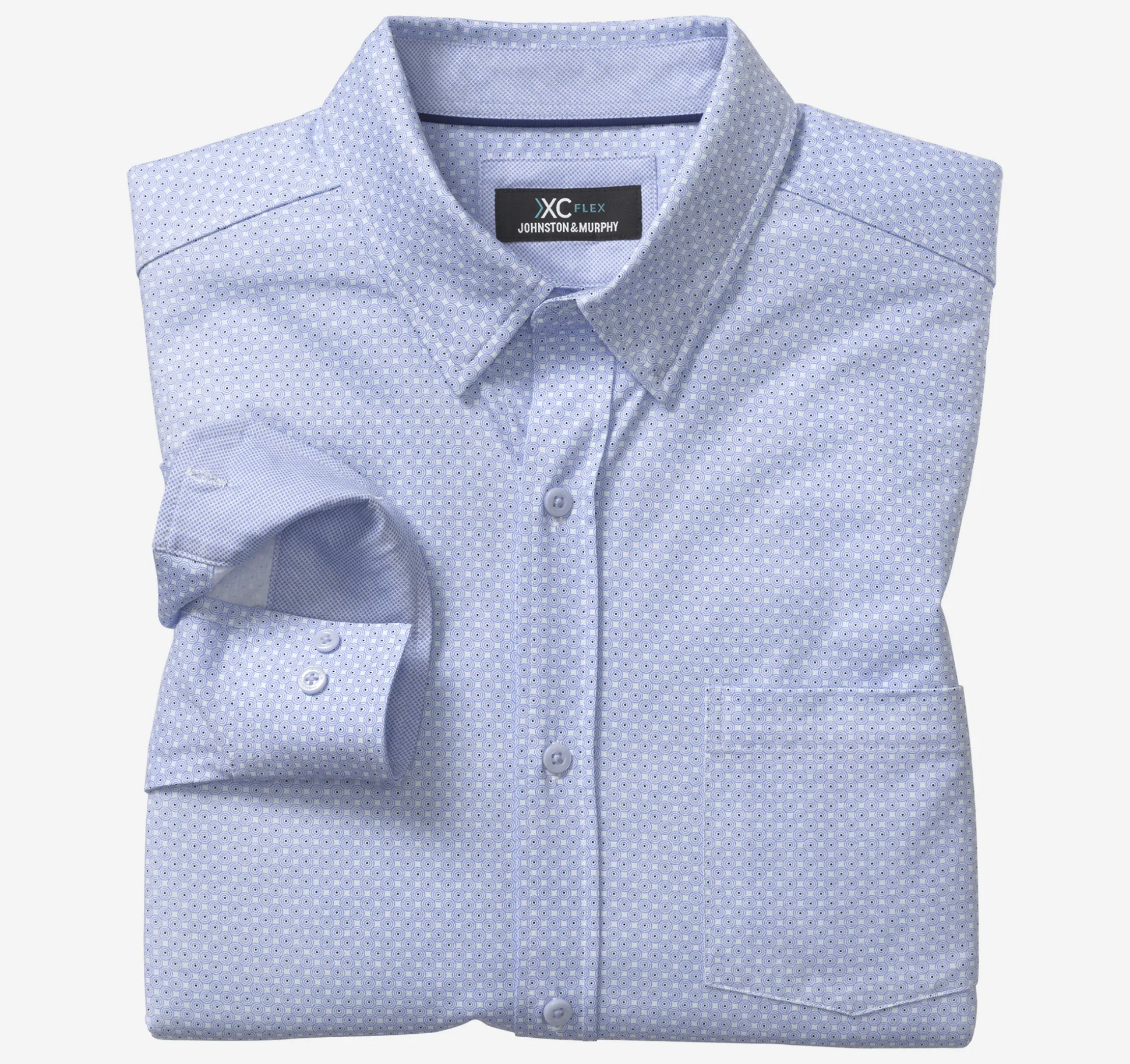 Shirts^Johnston & Murphy XC Flex® Stretch Long-Sleeve Shirt LightBlueCircle