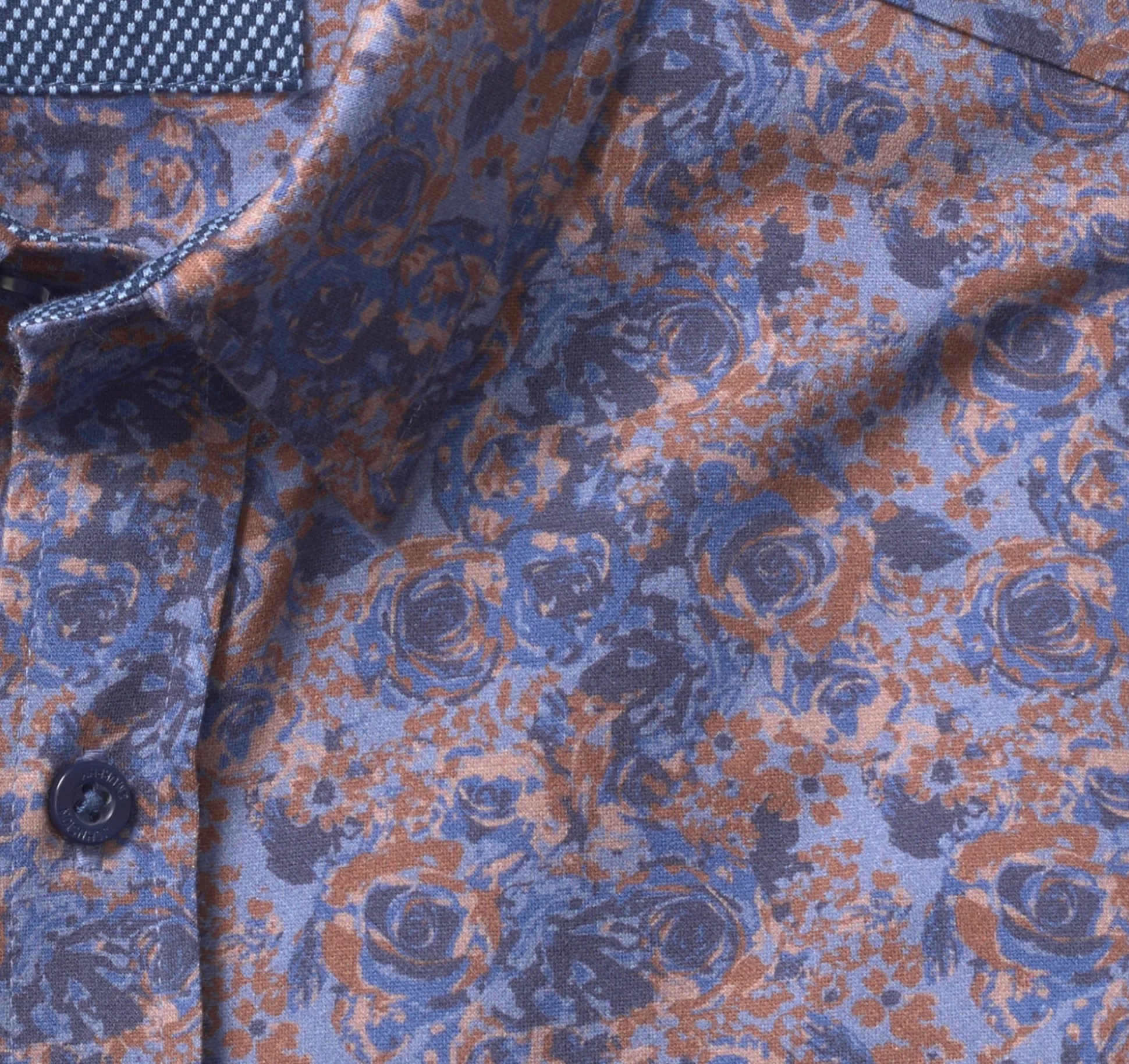 Shirts^Johnston & Murphy XC Flex® Stretch Long-Sleeve Shirt Navy/BrownFloralPrint