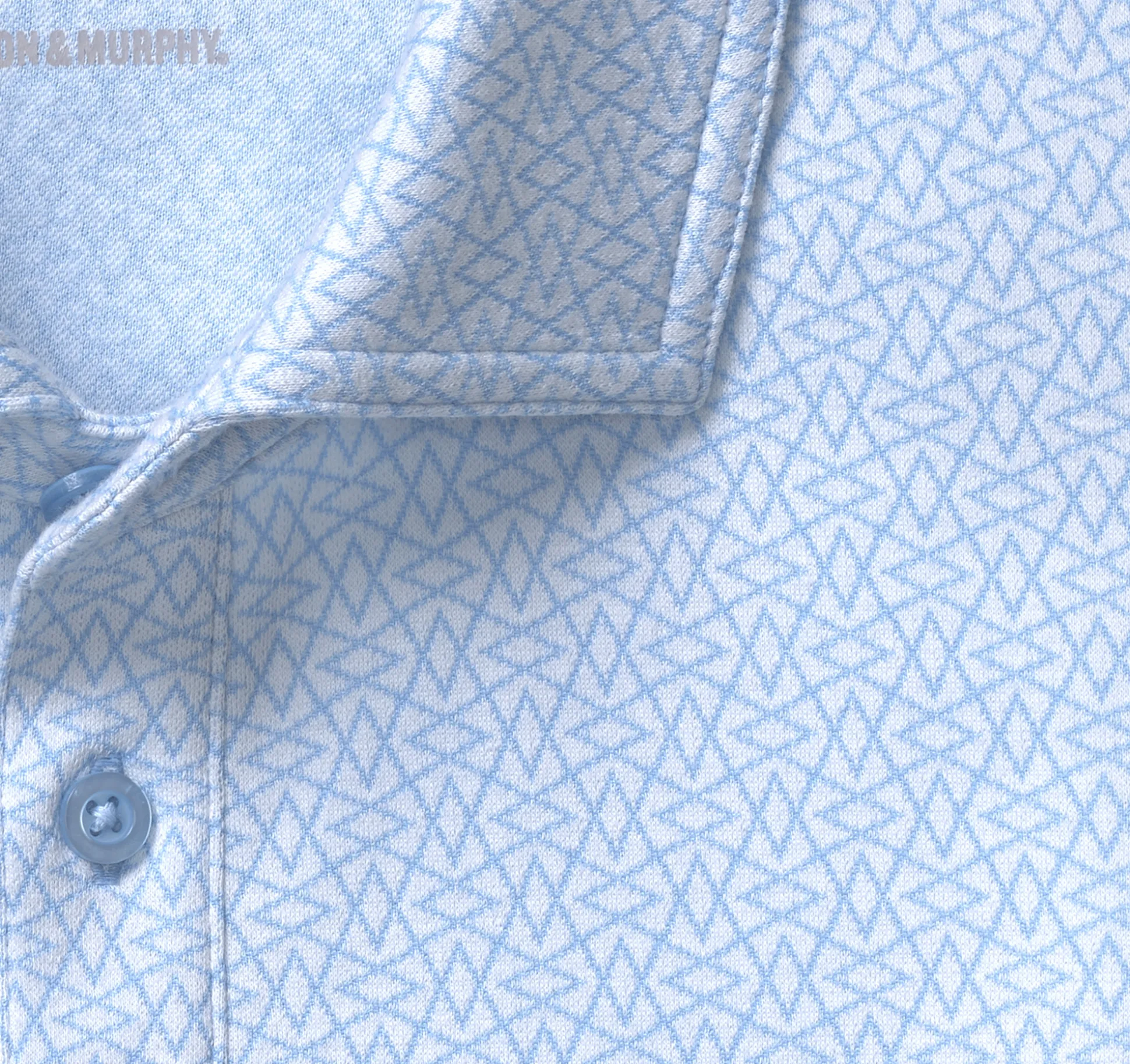 Polos & Tees^Johnston & Murphy XC4® Jacquard Performance Polo LightBlueAbstract