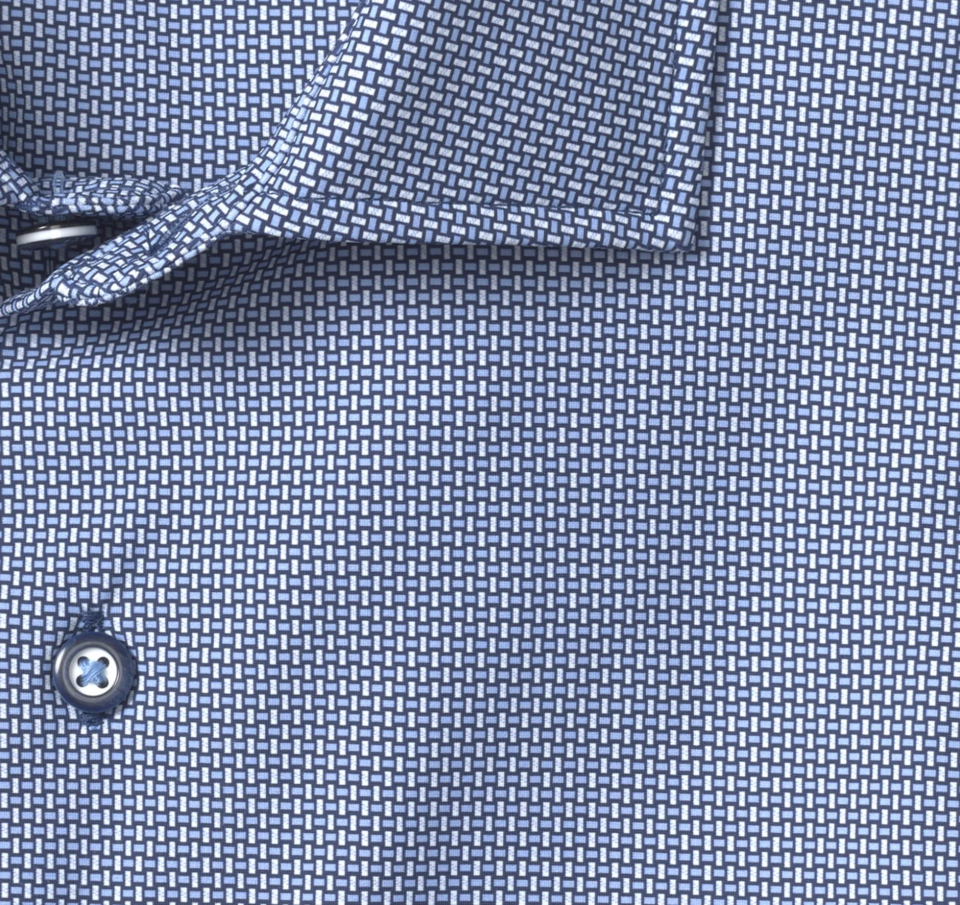 Shirts^Johnston & Murphy XC4® Long-Sleeve Print Knit Shirt NavyBasketweave