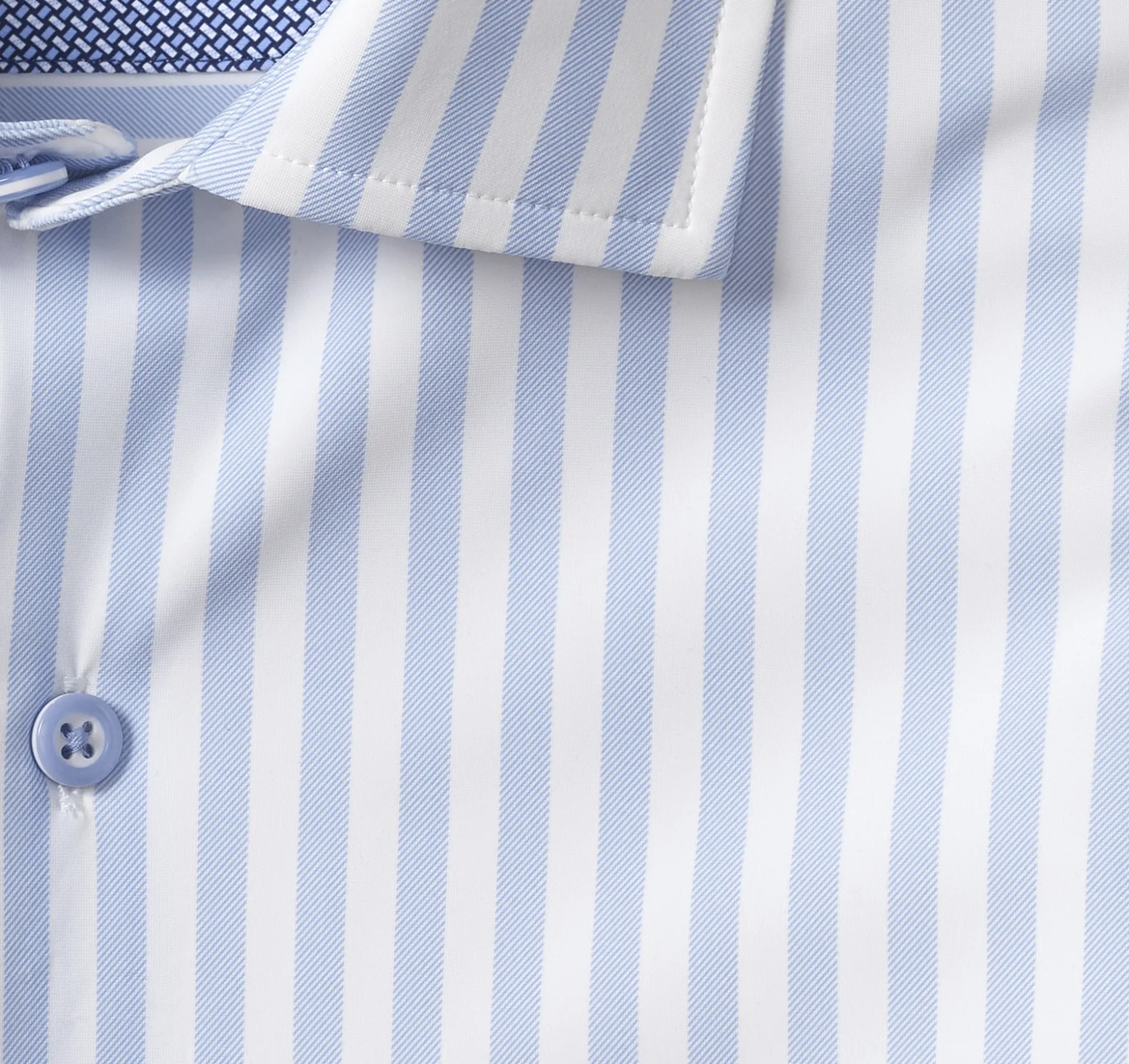 Shirts^Johnston & Murphy XC4® Long-Sleeve Print Knit Shirt Blue/WhiteStripe