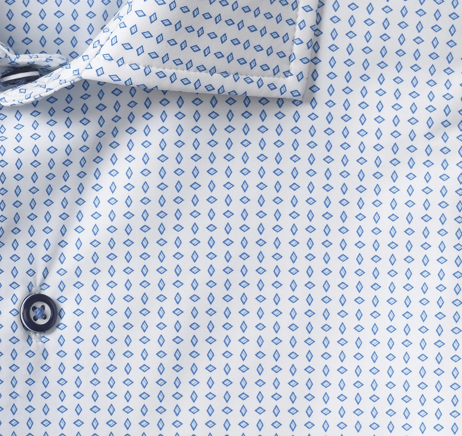 Shirts^Johnston & Murphy XC4® Long-Sleeve Print Knit Shirt White/BlueDiamond