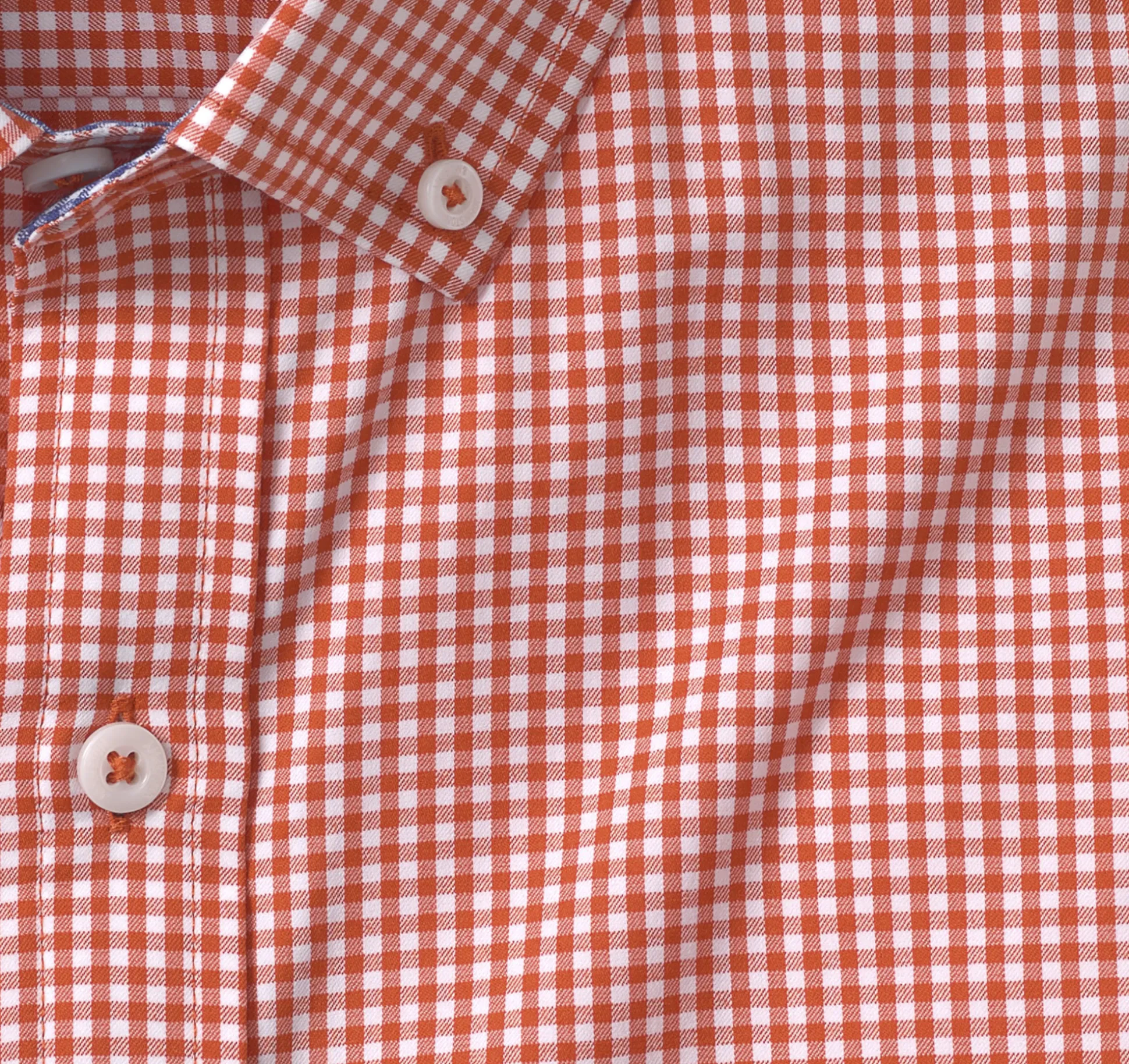 Shirts^Johnston & Murphy XC4® Long-Sleeve Stretch-Woven Shirt Orange/WhiteGingham