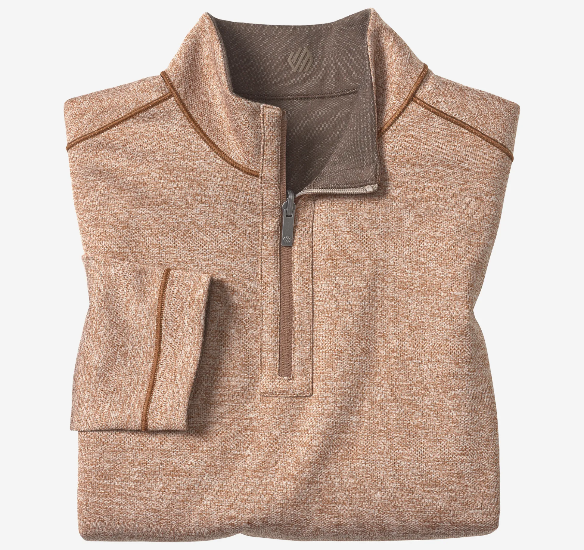 Sweaters & Knits^Johnston & Murphy XC4® Performance Reversible Quarter-Zip Brown/Rust