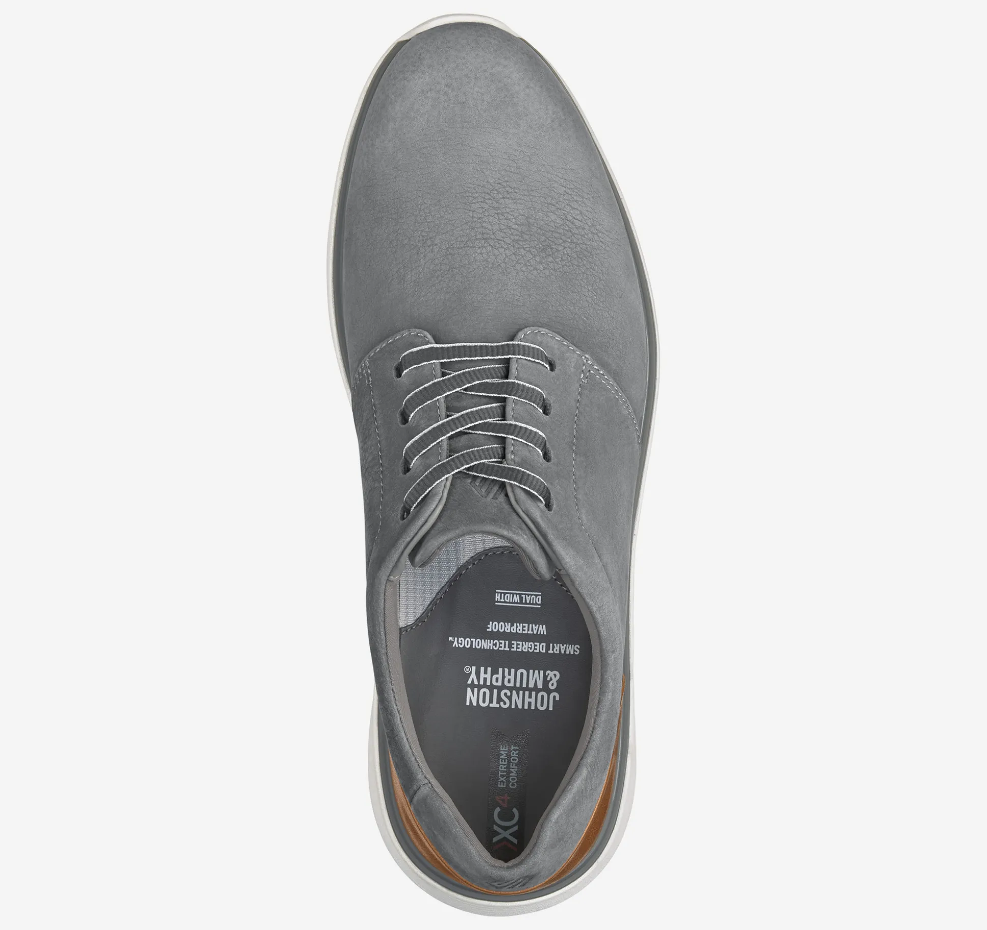 New Arrivals | Lace-ups^Johnston & Murphy XC4® Prentiss 2 Plain Toe GrayWaterproofTumbledNubuck