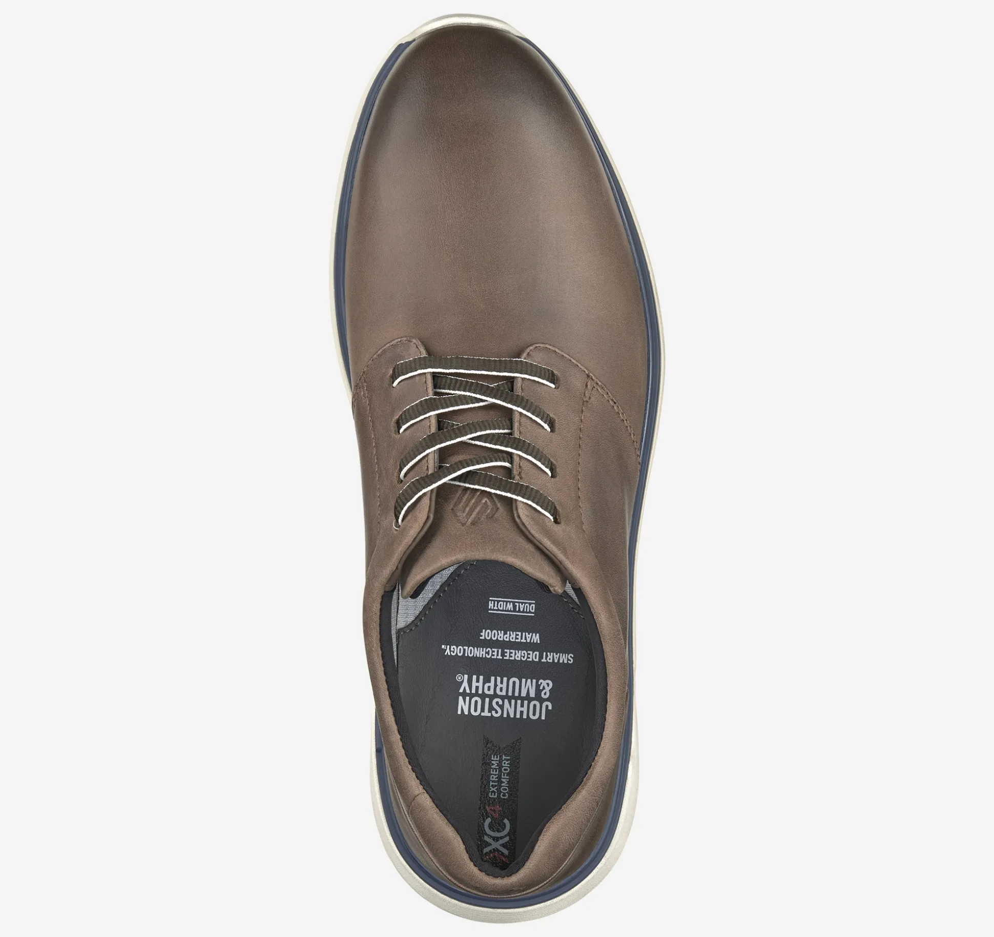 New Arrivals | Lace-ups^Johnston & Murphy XC4® Prentiss 2 Plain Toe StoneOiledWaterproofFullGrain