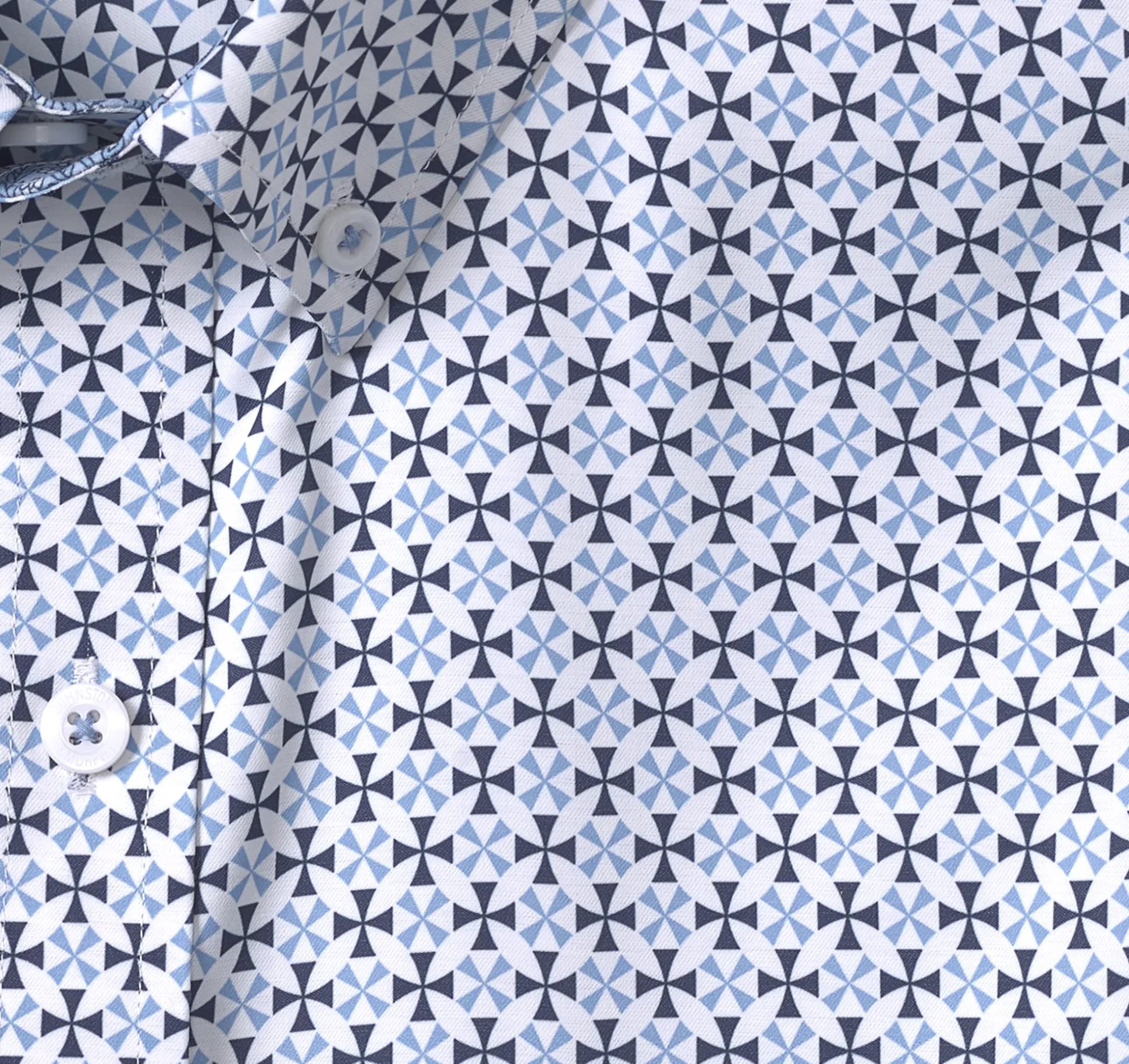Short-sleeve Shirts^Johnston & Murphy XC4® Short-Sleeve Stretch Woven Shirt Navy/BlueCircleCross