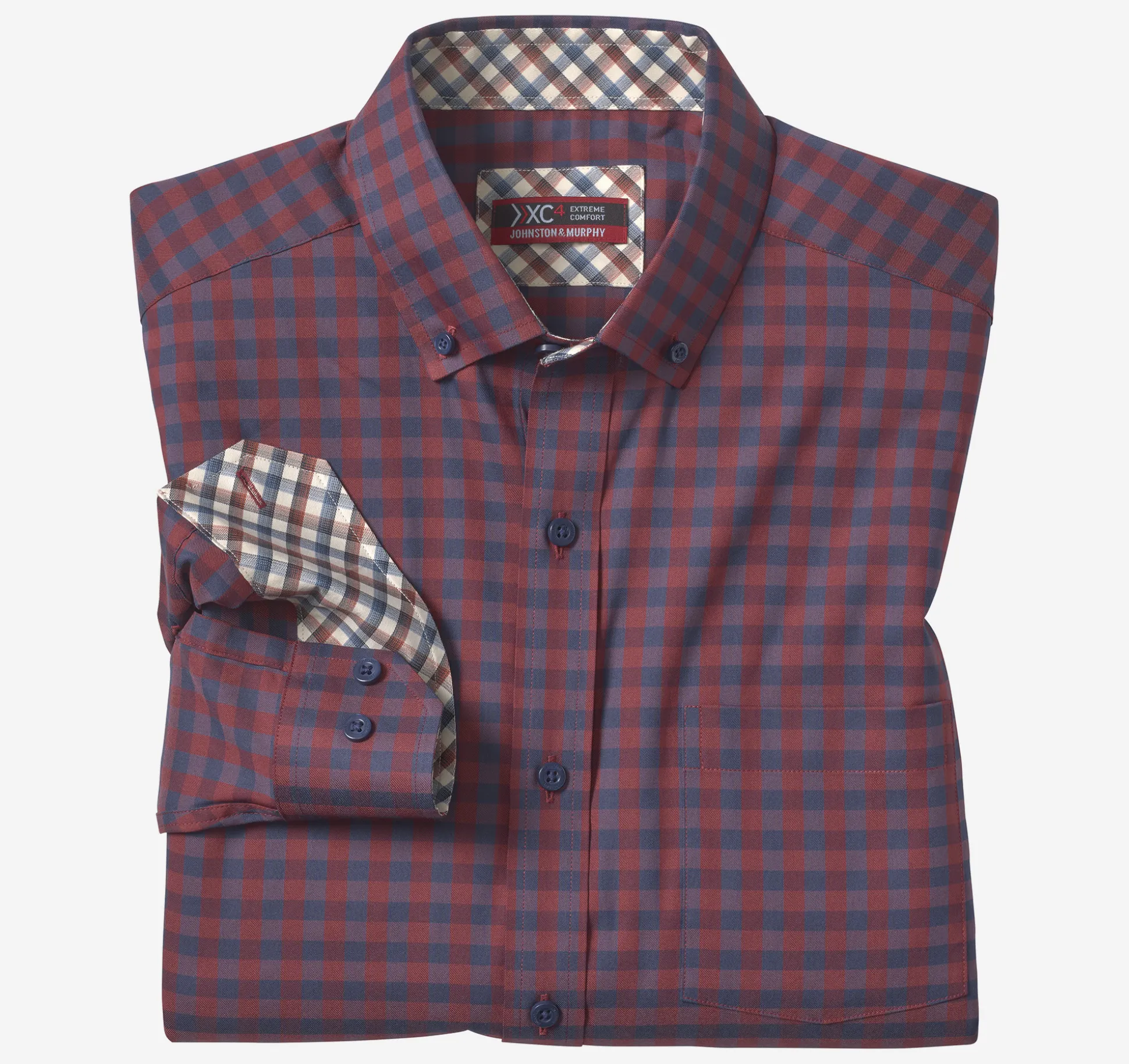 Shirts^Johnston & Murphy XC4® Sport Long-Sleeve Shirt Red