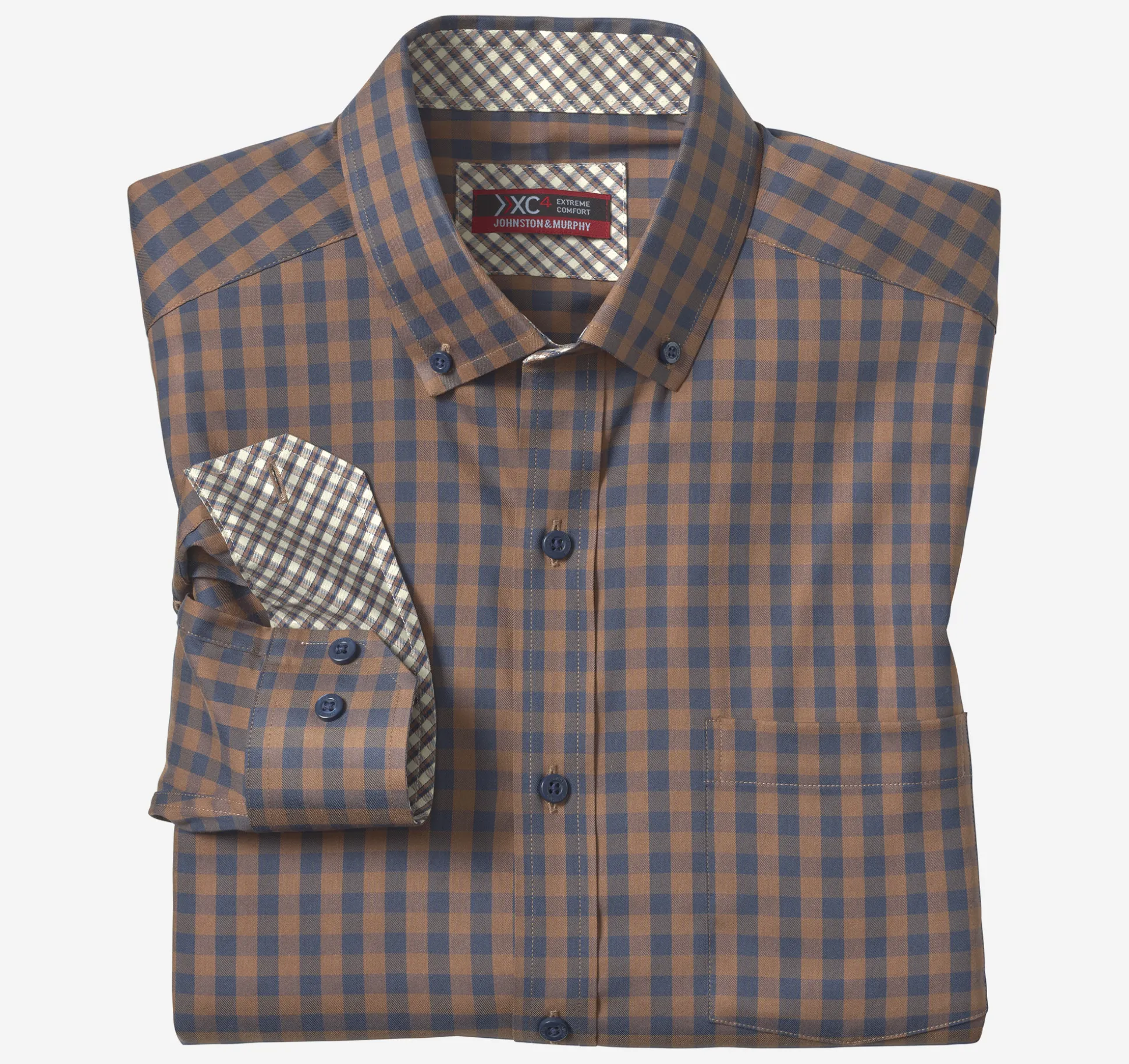 Shirts^Johnston & Murphy XC4® Sport Long-Sleeve Shirt Brown